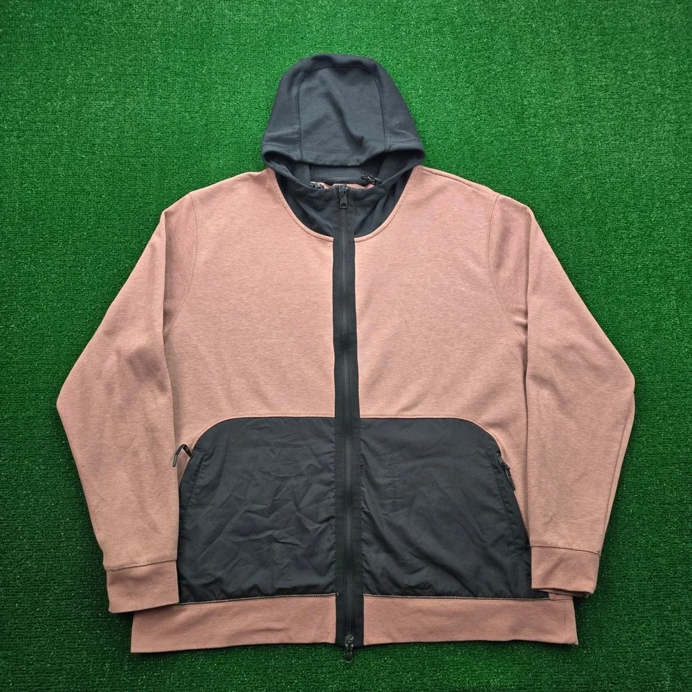 Nike Air Jordan Hoodie Jacket Mens 2XL Coral Pink Black Full Zip Tech DJ0875-668